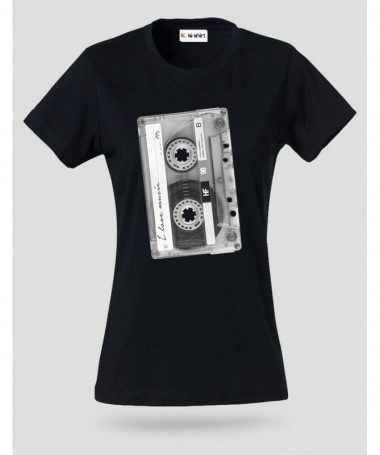 Musicassetta T-shirt Basic Donna