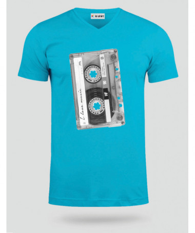 Musicassetta T-shirt Scollo V