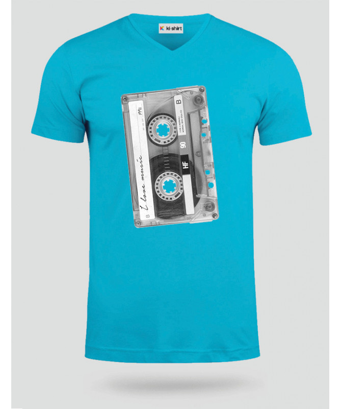 Musicassetta T-shirt Scollo V