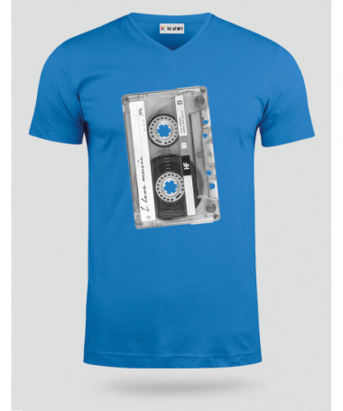 Musicassetta T-shirt Scollo V