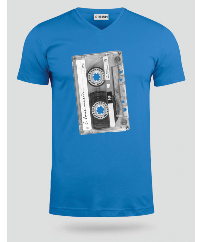 Musicassetta T-shirt Scollo V