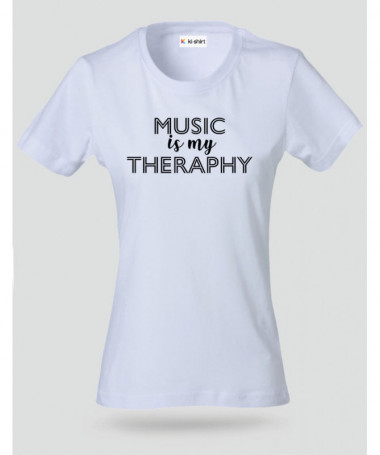 Music is my therapy T-shirt Basic Donna