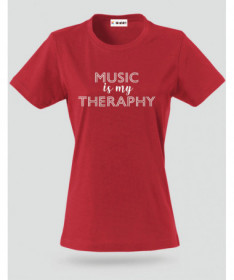 Music is my therapy T-shirt Basic Donna
