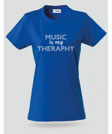 Music is my therapy T-shirt Basic Donna