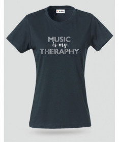 Music is my therapy T-shirt Basic Donna