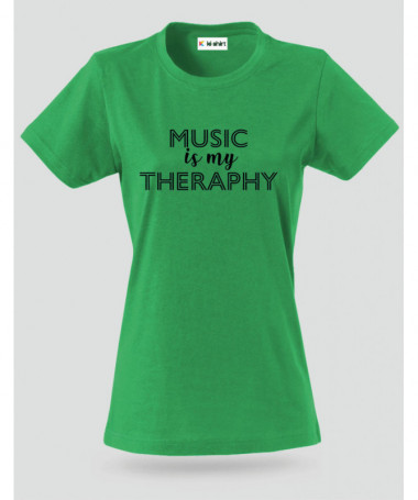Music is my therapy T-shirt Basic Donna