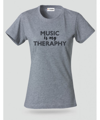 Music is my therapy T-shirt Basic Donna