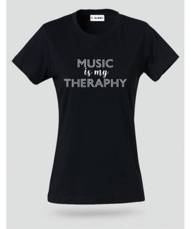 Music is my therapy T-shirt Basic Donna