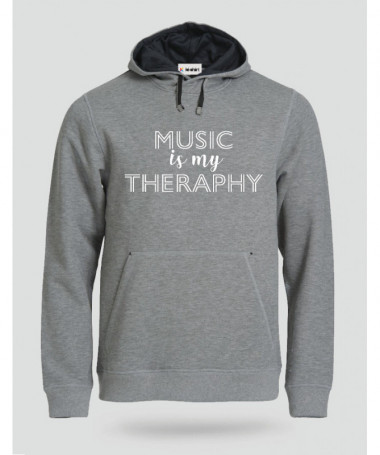 Music is my therapy Felpa Premium con cappuccio Uomo