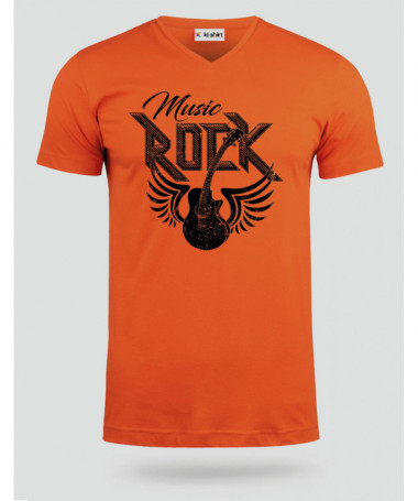Rock T-shirt Scollo V
