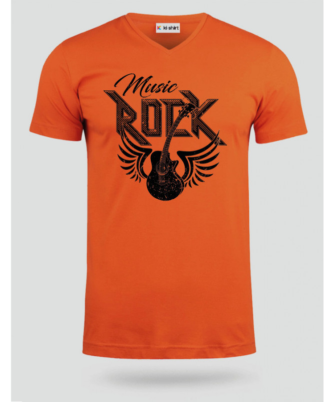 Rock T-shirt Scollo V