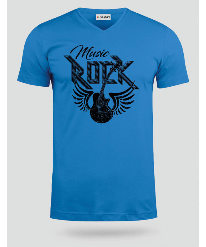 Rock T-shirt Scollo V