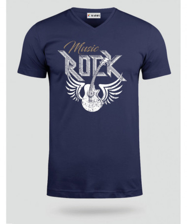 Rock T-shirt Scollo V