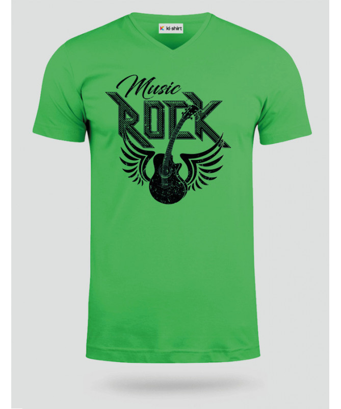 Rock T-shirt Scollo V