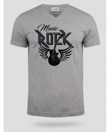 Rock T-shirt Scollo V