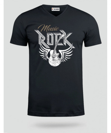 Rock T-shirt Scollo V
