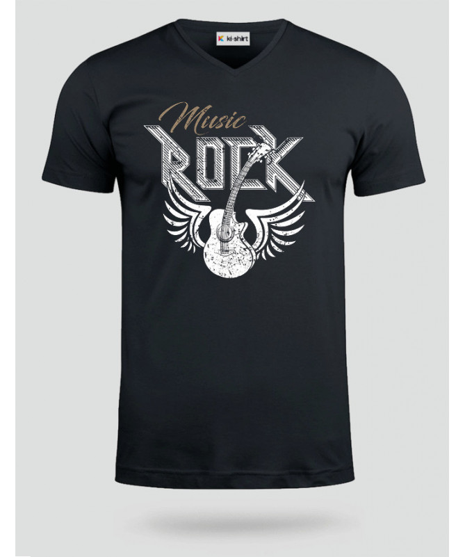 Rock T-shirt Scollo V