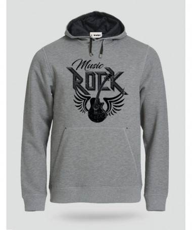 Rock Felpa Premium con cappuccio Uomo