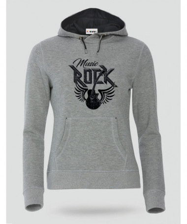 Rock Felpa Premium con cappuccio Donna