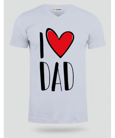I Love Dad T-shirt Scollo V