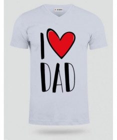 I Love Dad T-shirt Scollo V