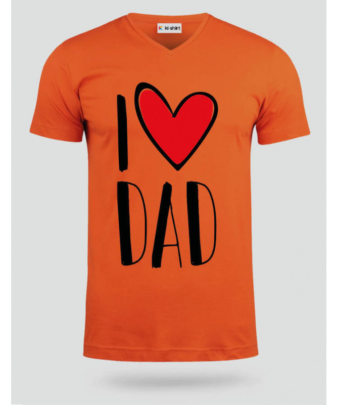 I Love Dad T-shirt Scollo V