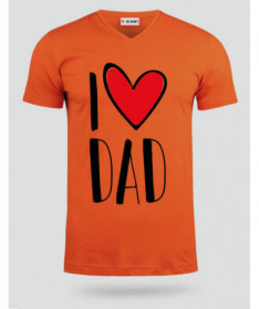 I Love Dad T-shirt Scollo V