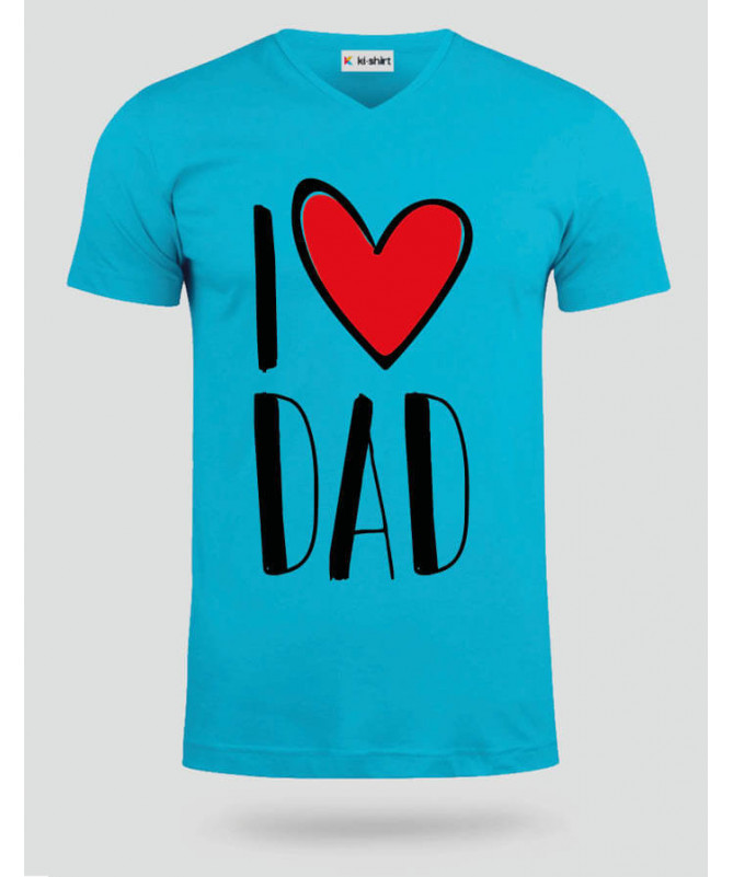 I Love Dad T-shirt Scollo V