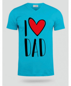 I Love Dad T-shirt Scollo V