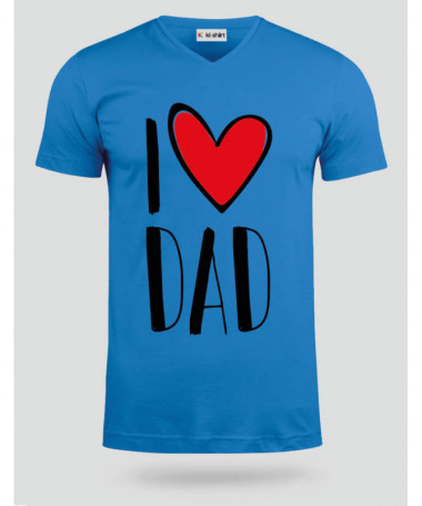 I Love Dad T-shirt Scollo V