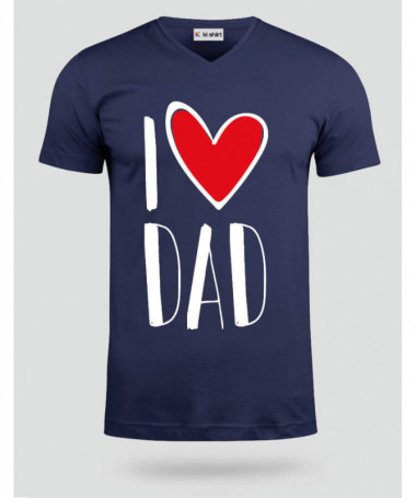 I Love Dad T-shirt Scollo V