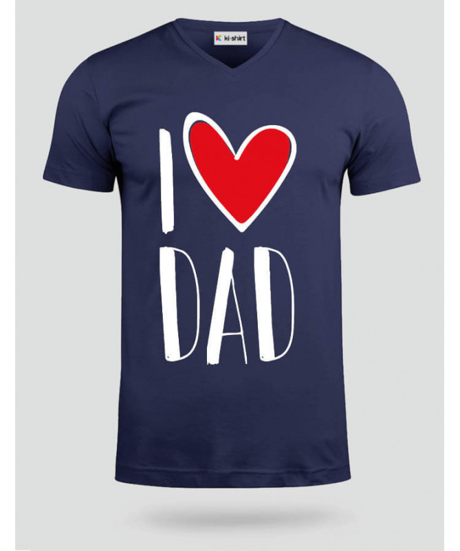I Love Dad T-shirt Scollo V