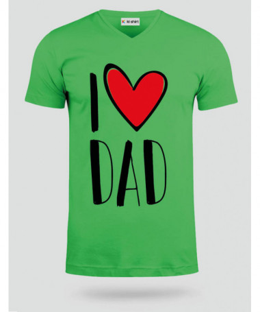 I Love Dad T-shirt Scollo V