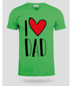 I Love Dad T-shirt Scollo V