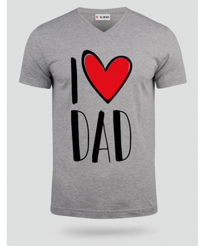 I Love Dad T-shirt Scollo V