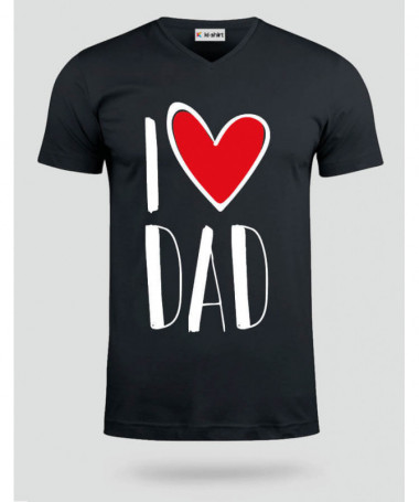 I Love Dad T-shirt Scollo V