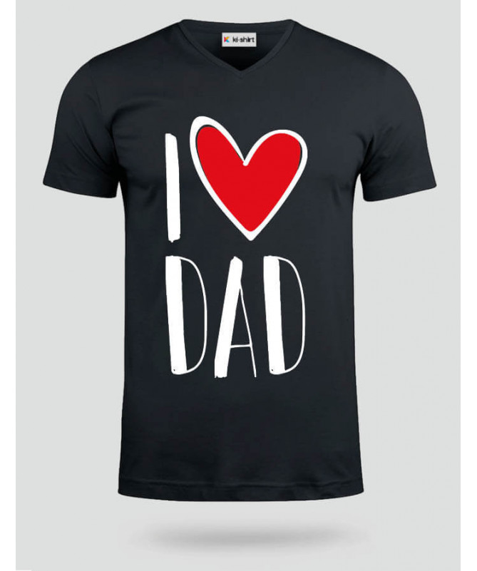 I Love Dad T-shirt Scollo V