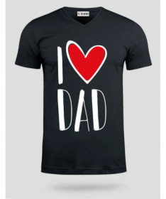 I Love Dad T-shirt Scollo V