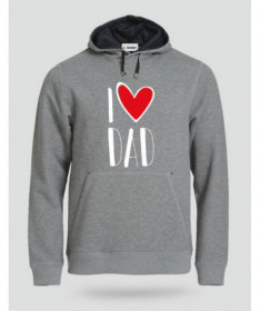 I Love Dad Felpa Premium con cappuccio Uomo