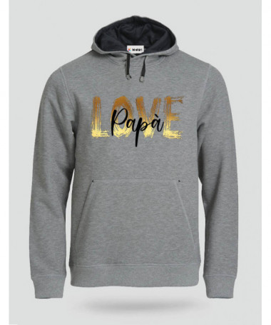 Love Papà Felpa Premium con cappuccio Uomo