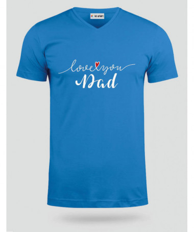 Love you dad T-shirt Scollo V