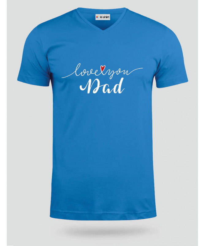 Love you dad T-shirt Scollo V