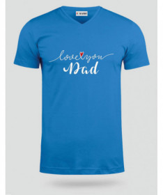 Love you dad T-shirt Scollo V