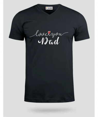 Love you dad T-shirt Scollo V