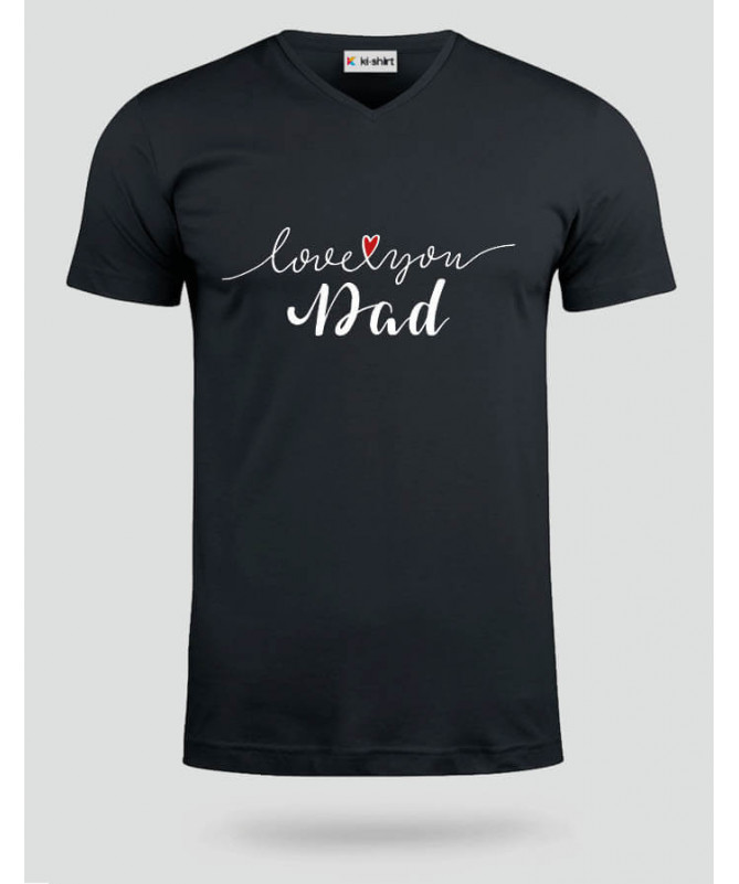 Love you dad T-shirt Scollo V