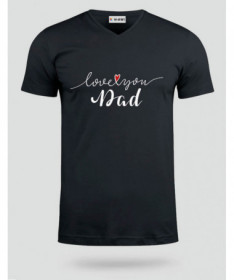 Love you dad T-shirt Scollo V