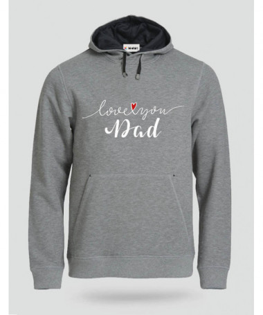 Love you dad Felpa Premium con cappuccio Uomo
