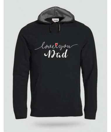Love you dad Felpa Premium con cappuccio Uomo