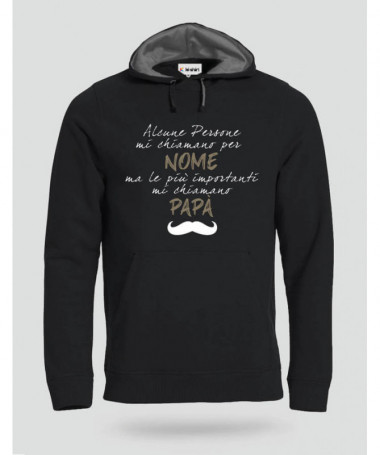 Papà Felpa Premium con cappuccio Uomo