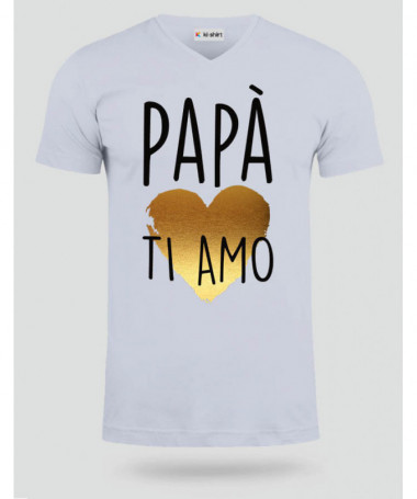 Papà ti amo T-shirt Scollo V